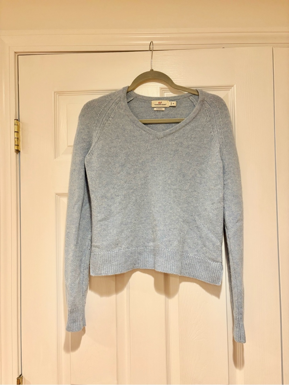 Vineyard Vines Pale Blue Women's V-Neck Sweater